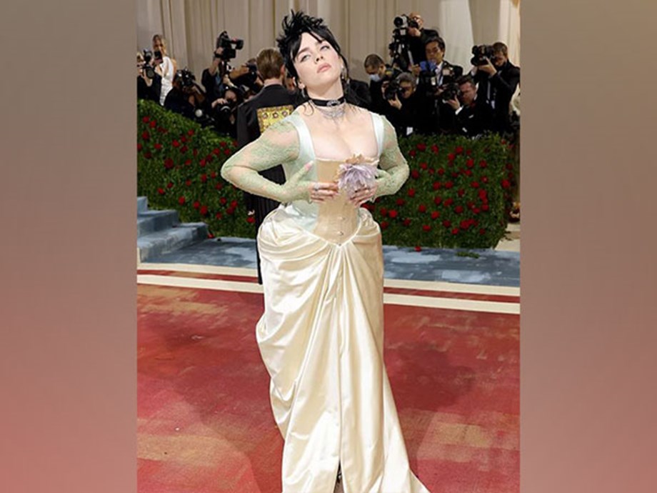 Fashion, Shopping & Style, Billie Eilish Straps Into a Pastel Corset Dress  For the 2022 Met Gala